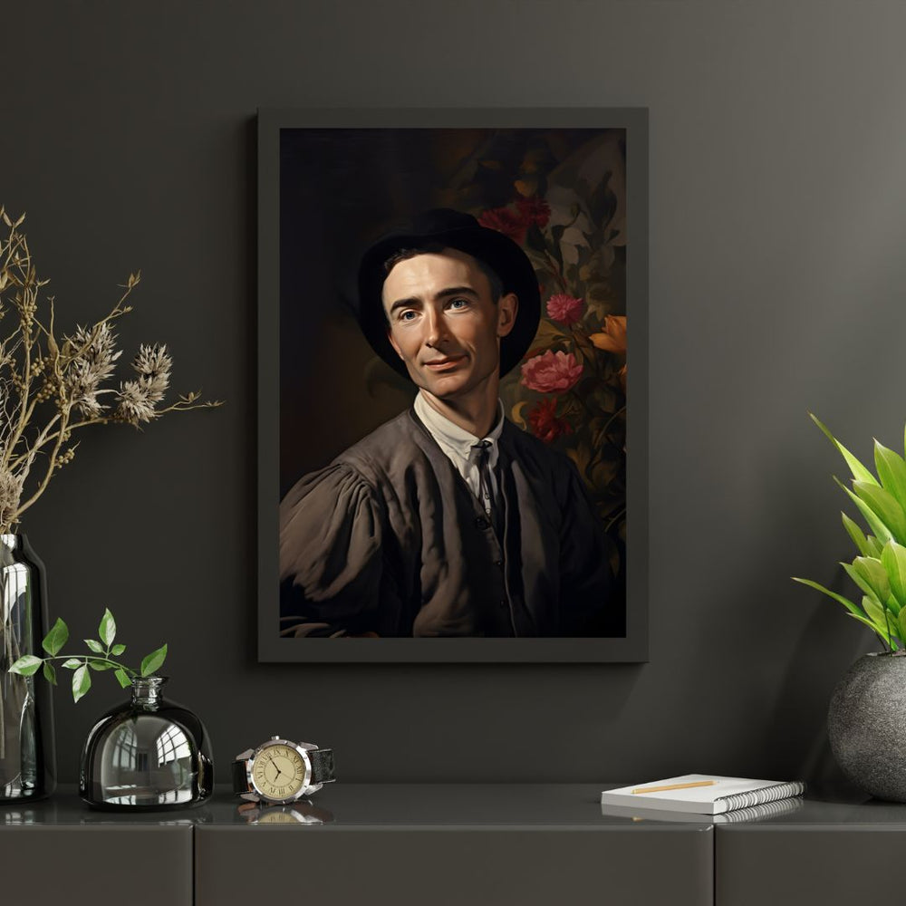 Robert Oppenheimer Leinwand - Renaissance Portrait - Poster bei HappyHugPixels