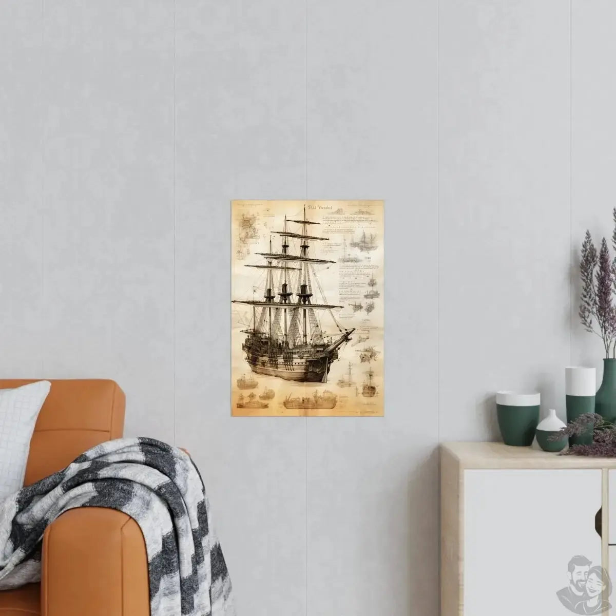 Segelschiff daVinci Poster Nautica Antiqua – KI Illustration merchOne