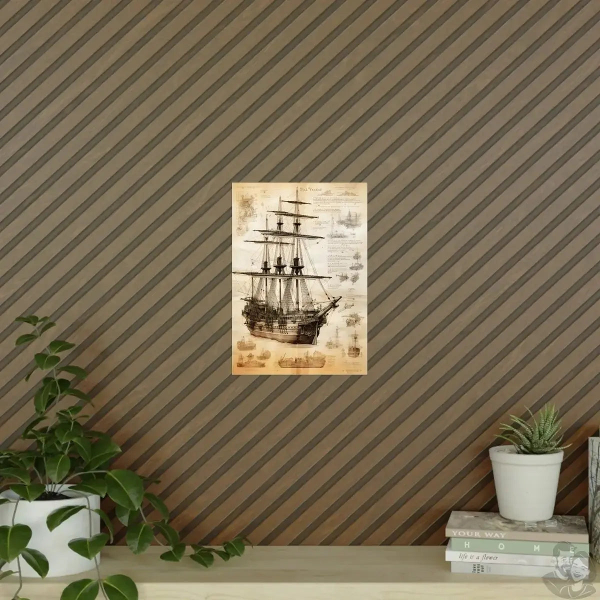 Segelschiff daVinci Poster Nautica Antiqua – KI Illustration merchOne
