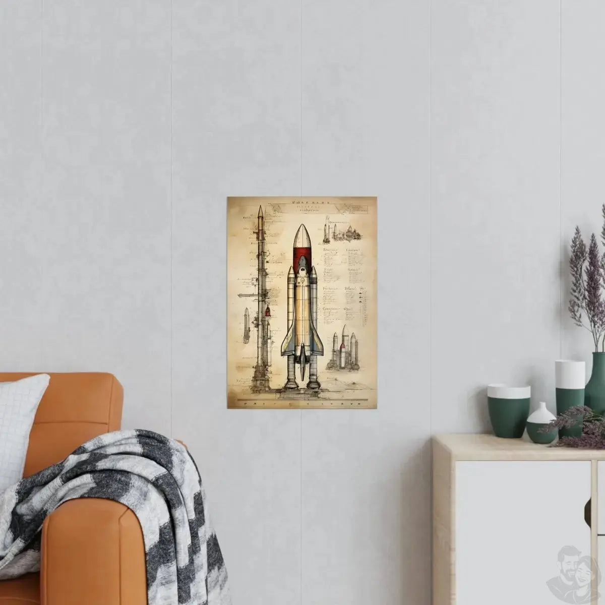 Spaceshuttle daVinci Poster - KI-Renaissence-Illustration merchOne