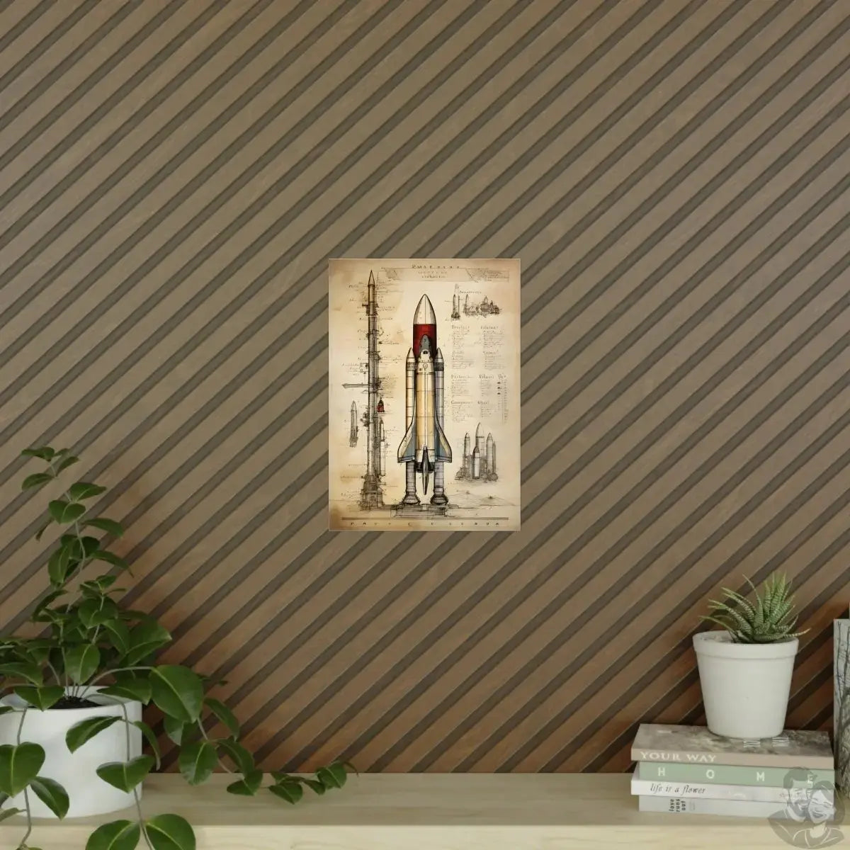 Spaceshuttle daVinci Poster - KI-Renaissence-Illustration merchOne