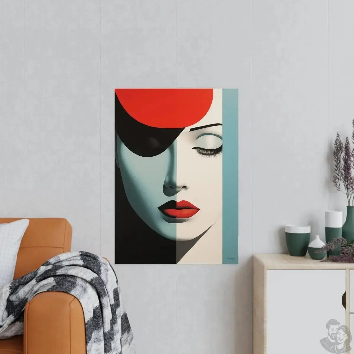 Stilvolles Minimal Design Poster - Kontrast der Stille merchOne
