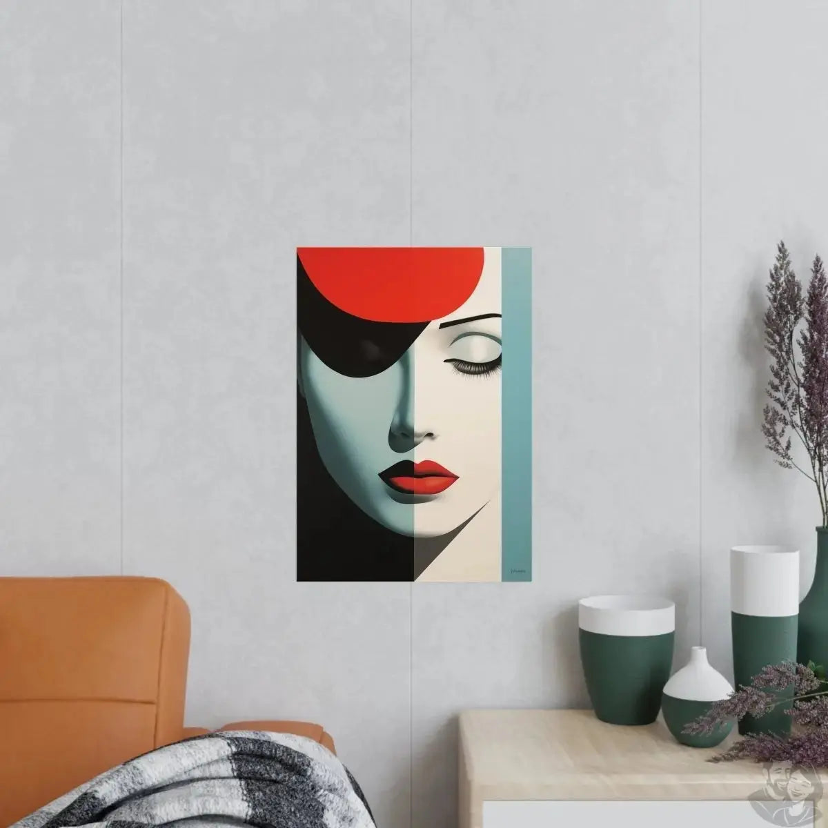 Stilvolles Minimal Design Poster - Kontrast der Stille merchOne