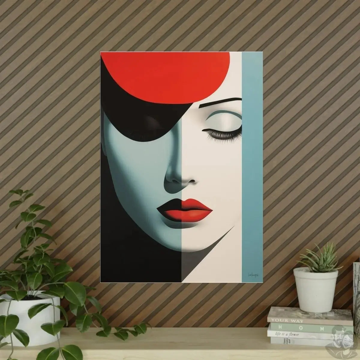 Stilvolles Minimal Design Poster - Kontrast der Stille merchOne