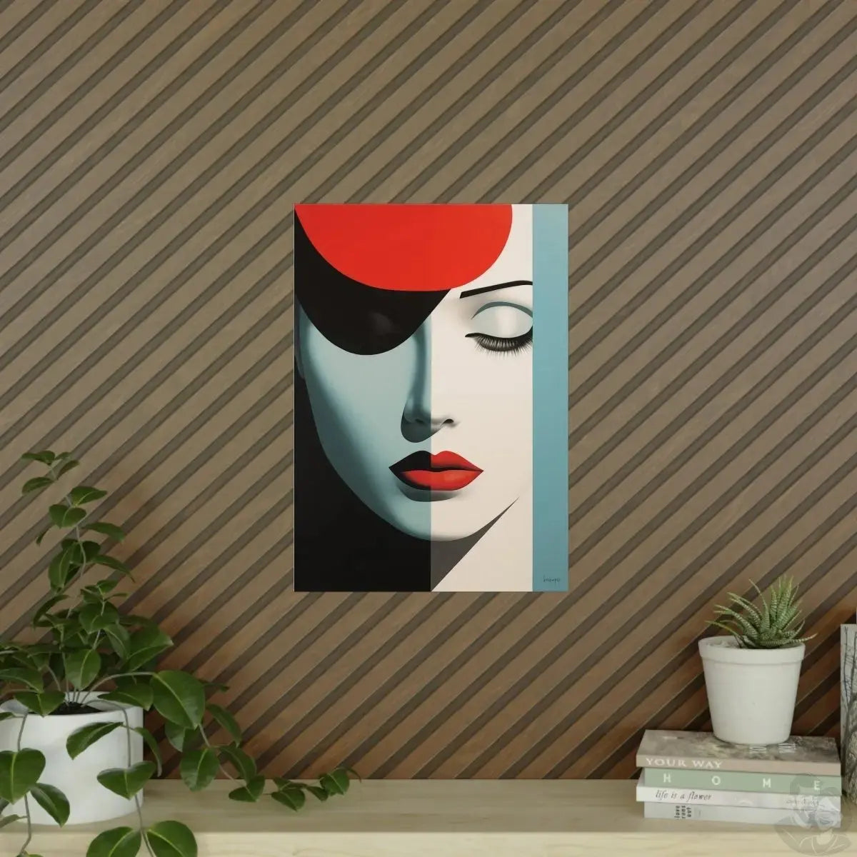 Stilvolles Minimal Design Poster - Kontrast der Stille merchOne