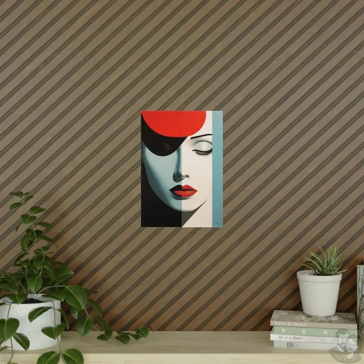 Stilvolles Minimal Design Poster - Kontrast der Stille merchOne