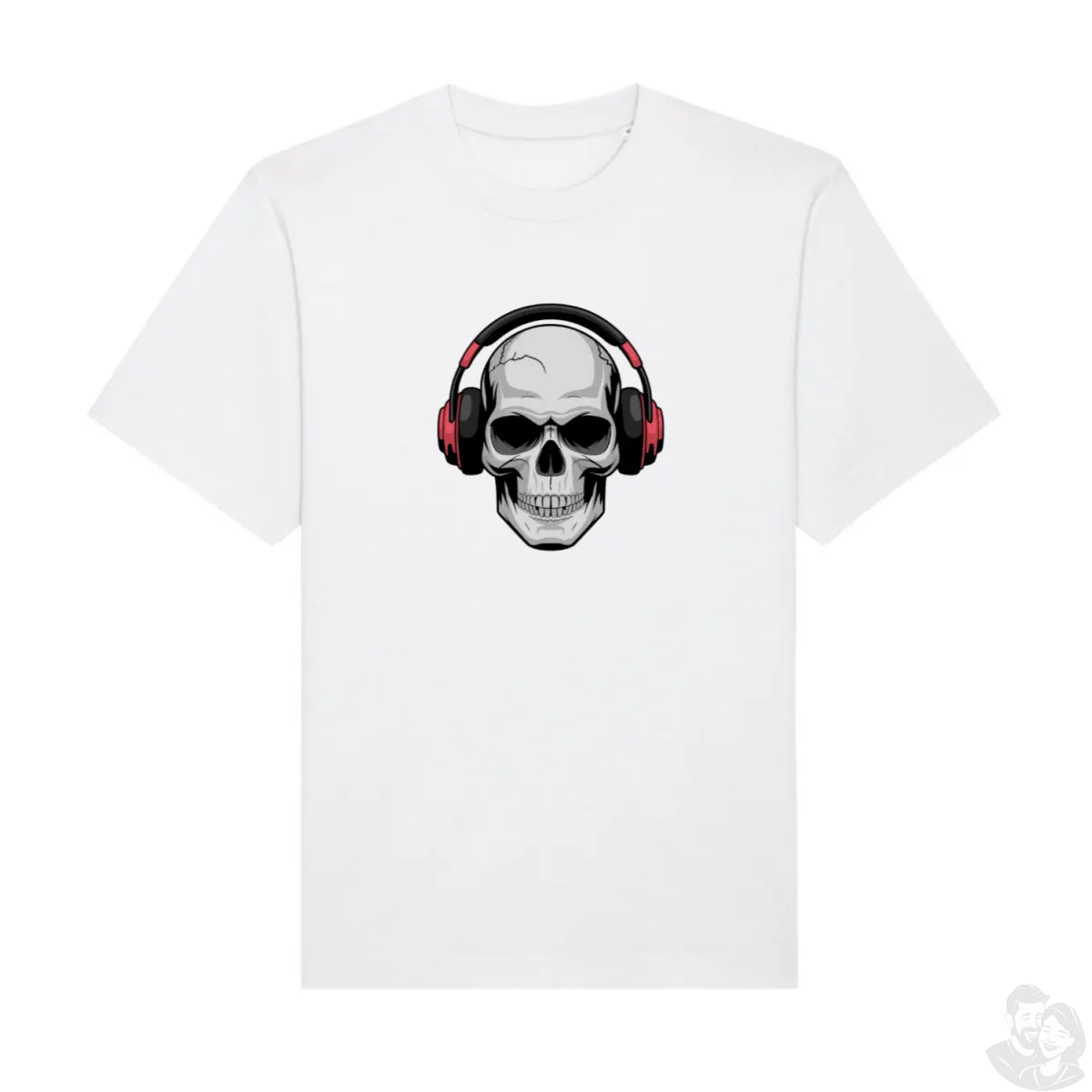 Skull Headphones T-Shirt Unisex - T-Shirt bei HappyHugPixels
