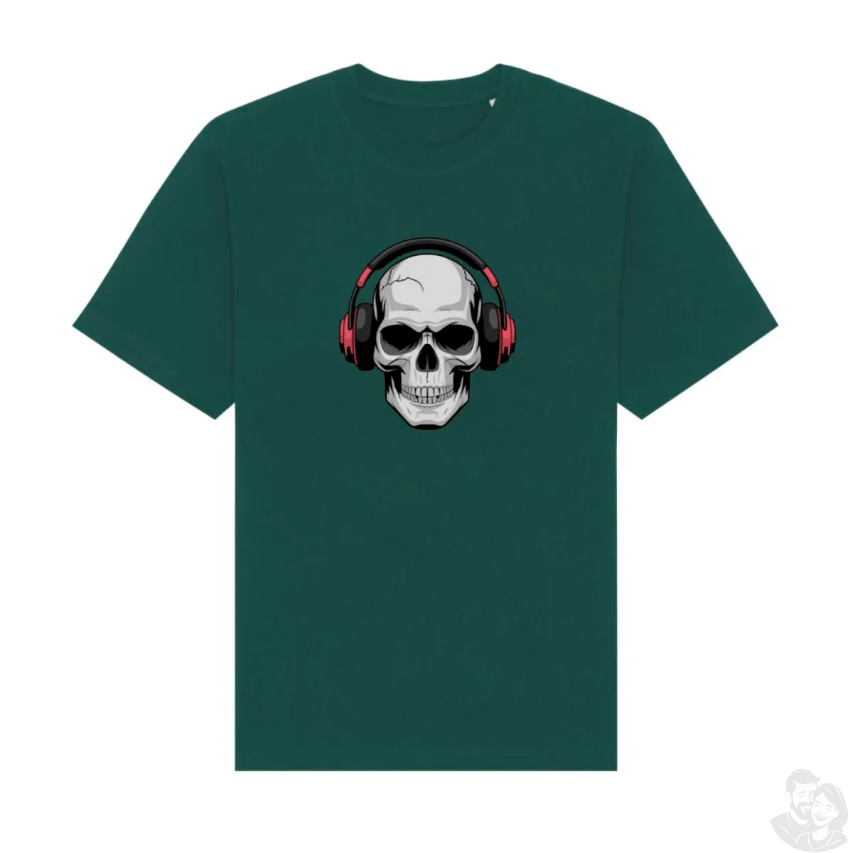 Skull Headphones T-Shirt Unisex - T-Shirt bei HappyHugPixels