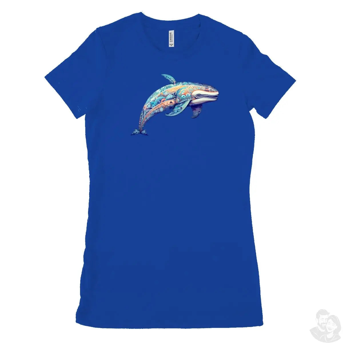 Wal Mandala T-Shirt: Spirituelles Meerestier - Design Damen - bei HappyHugPixels