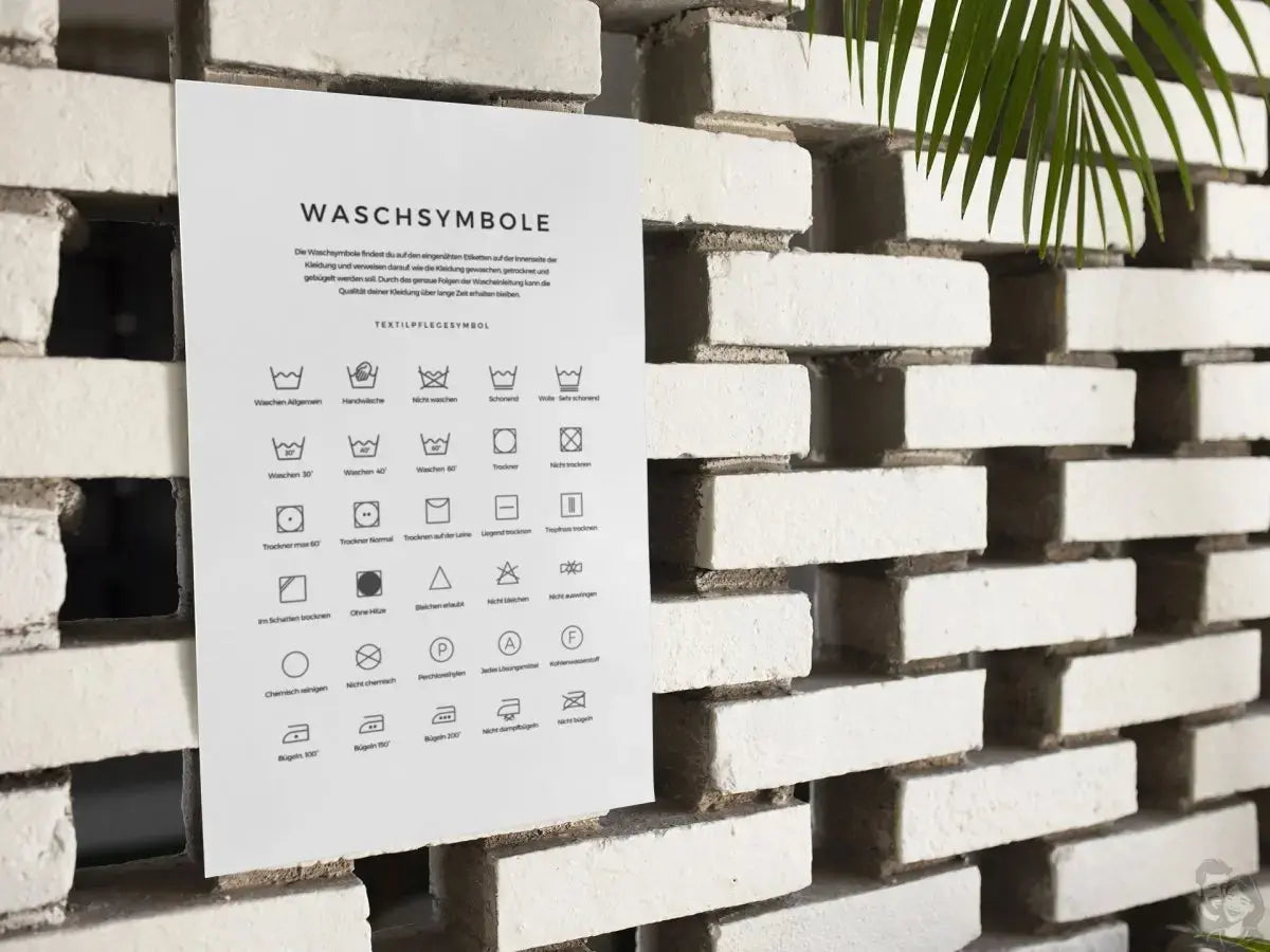 Waschsymbole Poster - Dein praktischer Guide richtige Kleidungspflege merchOne