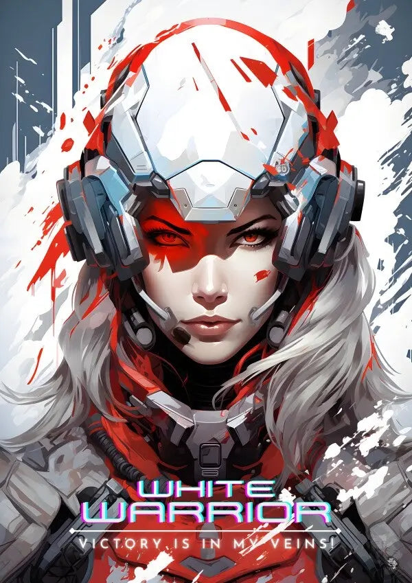 White Warrior Gaming Poster - Siegerin in der Schlacht des Guten