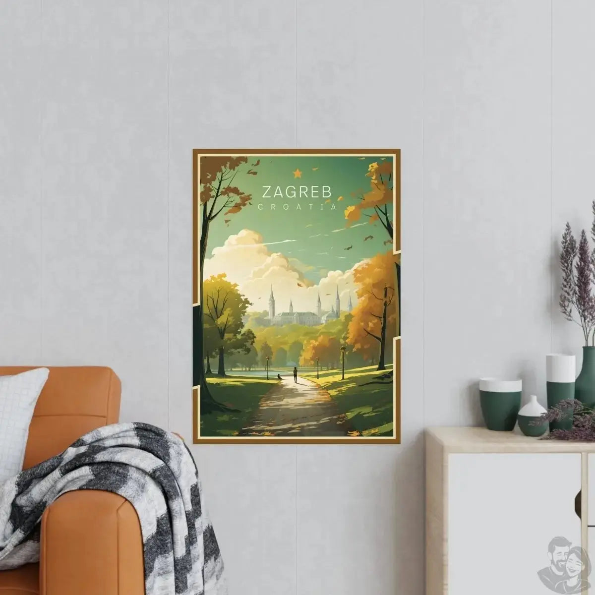 Zagreb Poster - Kulturelle Perle Kroatiens als Reiseplakat merchOne