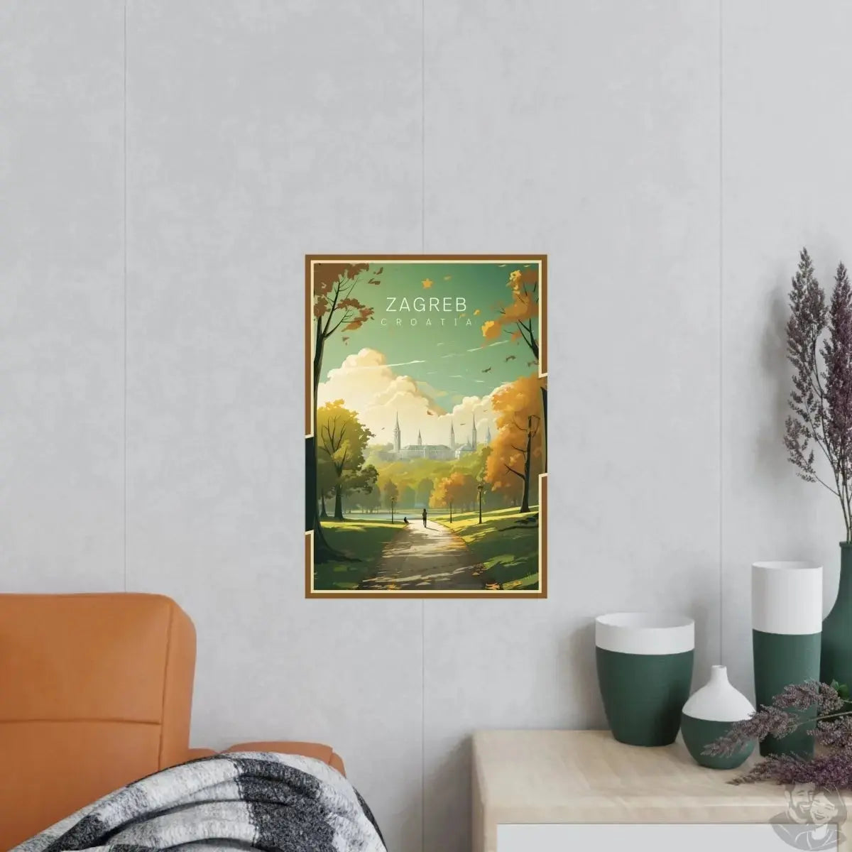 Zagreb Poster - Kulturelle Perle Kroatiens als Reiseplakat merchOne
