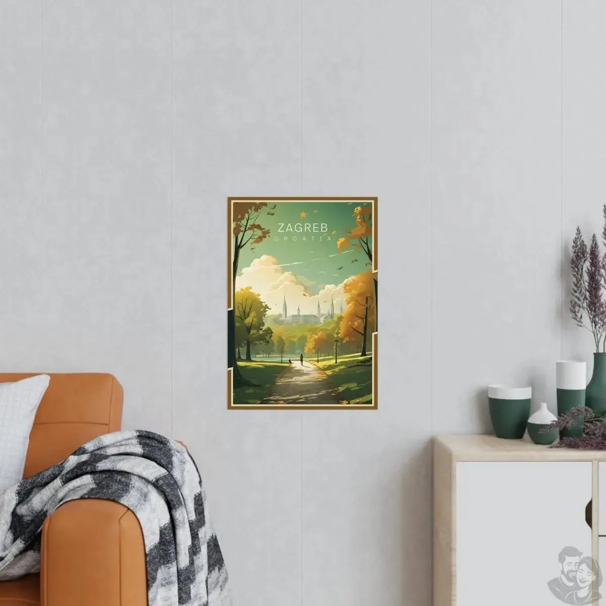 Zagreb Poster - Kulturelle Perle Kroatiens als Reiseplakat merchOne