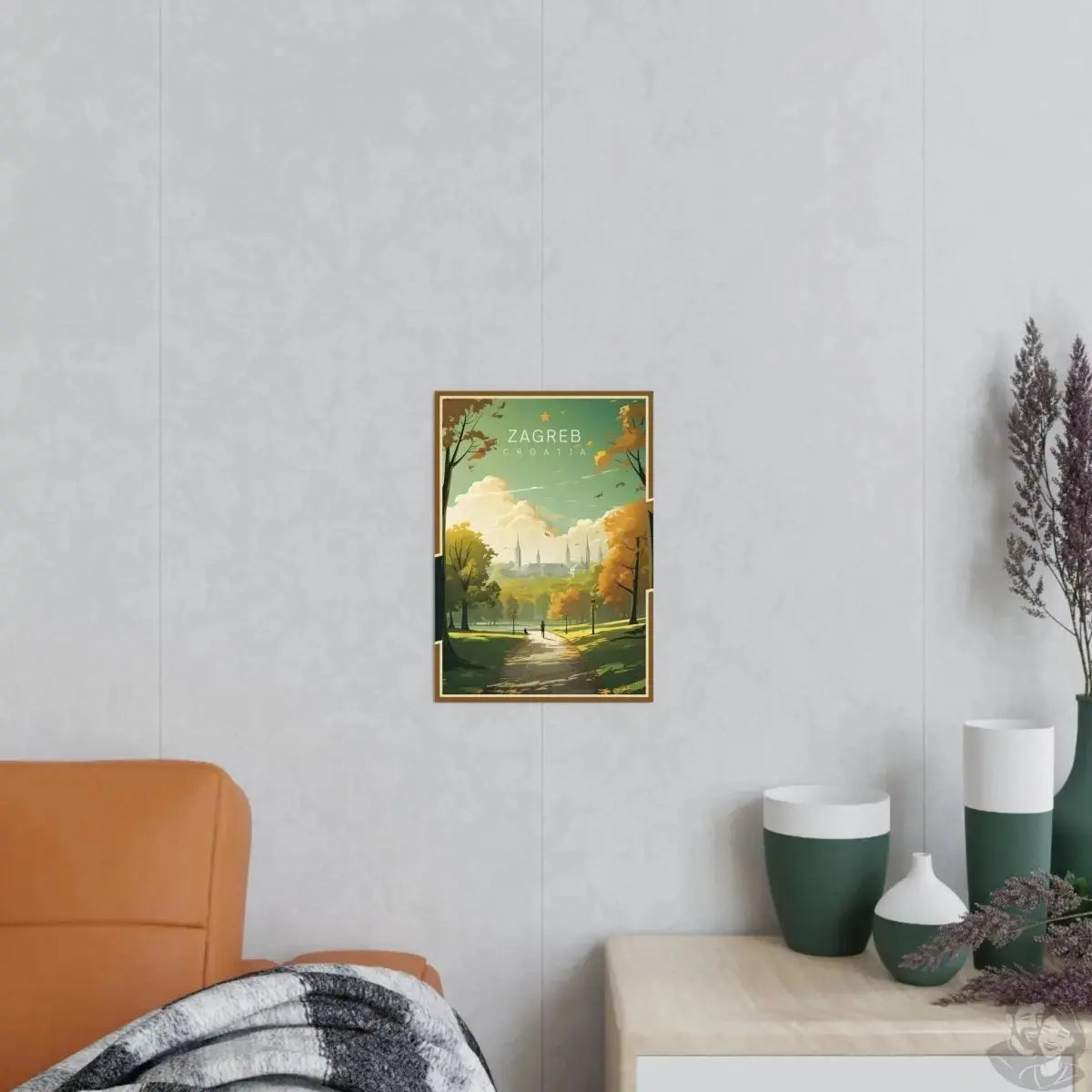 Zagreb Poster - Kulturelle Perle Kroatiens als Reiseplakat merchOne