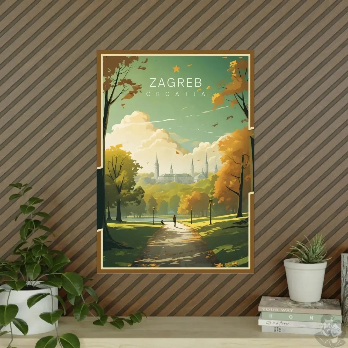 Zagreb Poster - Kulturelle Perle Kroatiens als Reiseplakat merchOne