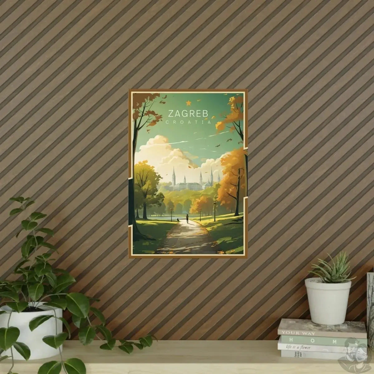 Zagreb Poster - Kulturelle Perle Kroatiens als Reiseplakat merchOne