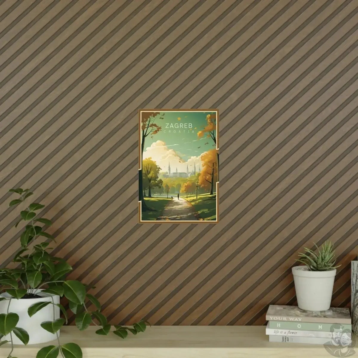 Zagreb Poster - Kulturelle Perle Kroatiens als Reiseplakat merchOne