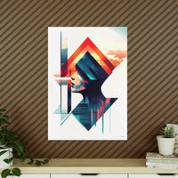 Abstrakte Frauenkunst Poster – Urbanes Design mit futuristischer Ästhetik - Poster bei HappyHugPixels