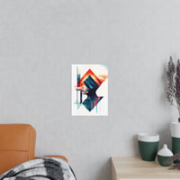 Abstrakte Frauenkunst Poster – Urbanes Design mit futuristischer Ästhetik - Poster bei HappyHugPixels