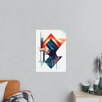 Abstrakte Frauenkunst Poster – Urbanes Design mit futuristischer Ästhetik - Poster bei HappyHugPixels