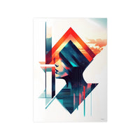 Abstrakte Frauenkunst Poster – Urbanes Design mit futuristischer Ästhetik - Poster bei HappyHugPixels