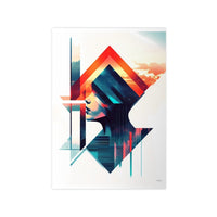 Abstrakte Frauenkunst Poster – Urbanes Design mit futuristischer Ästhetik - Poster bei HappyHugPixels