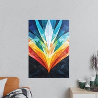 Abstraktes Kunstposter – Geometrische Farbexplosion für moderne Räume - Poster bei HappyHugPixels