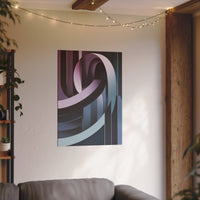 Abstraktes Lila Stripes Kunstposter Leinwand - Hochqualitativer Druck - Canvas bei HappyHugPixels