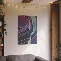 Abstraktes Purple Lines Kunstgemälde - Hochqualitativer Leinwanddruck - Canvas bei HappyHugPixels