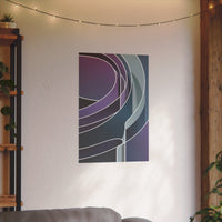 Abstraktes Purple Lines Kunstgemälde - Hochqualitativer Leinwanddruck - Canvas bei HappyHugPixels