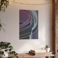 Abstraktes Purple Lines Kunstgemälde - Hochqualitativer Leinwanddruck - Canvas bei HappyHugPixels