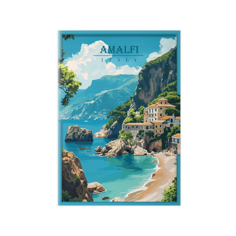 Amalfi Travel Poster – Traumhafte Küstenlandschaft - Poster bei HappyHugPixels