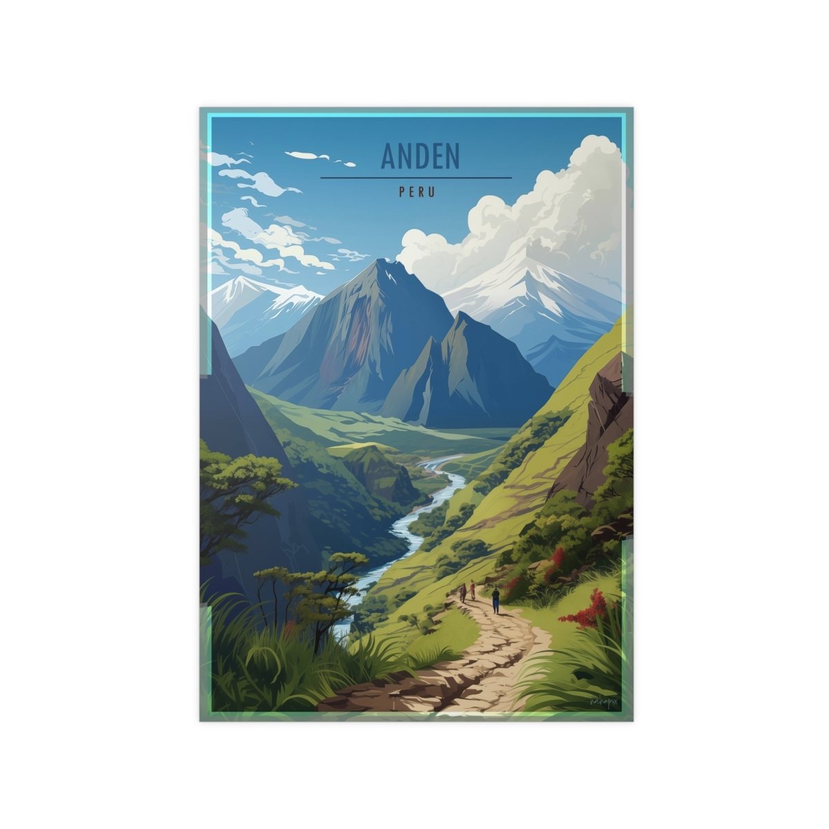 Anden Travel Poster - Atemberaubende Peru - Landschaft - Poster bei HappyHugPixels