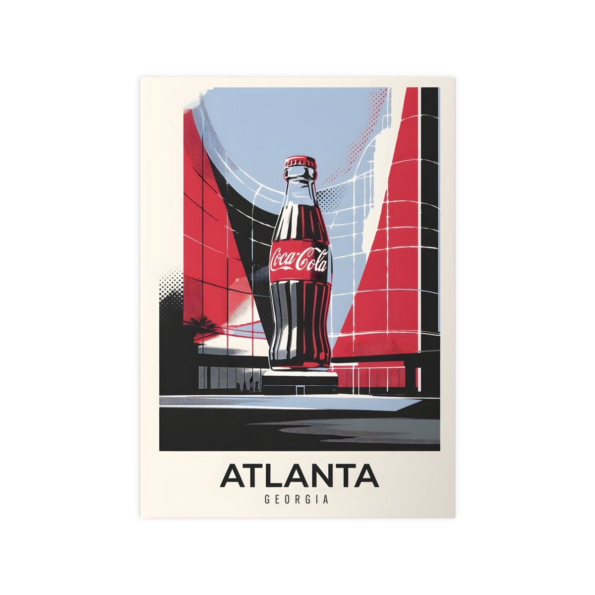 Atlanta Coca Cola Retro Poster | Vintage USA | World of Coca - Cola - Poster bei HappyHugPixels