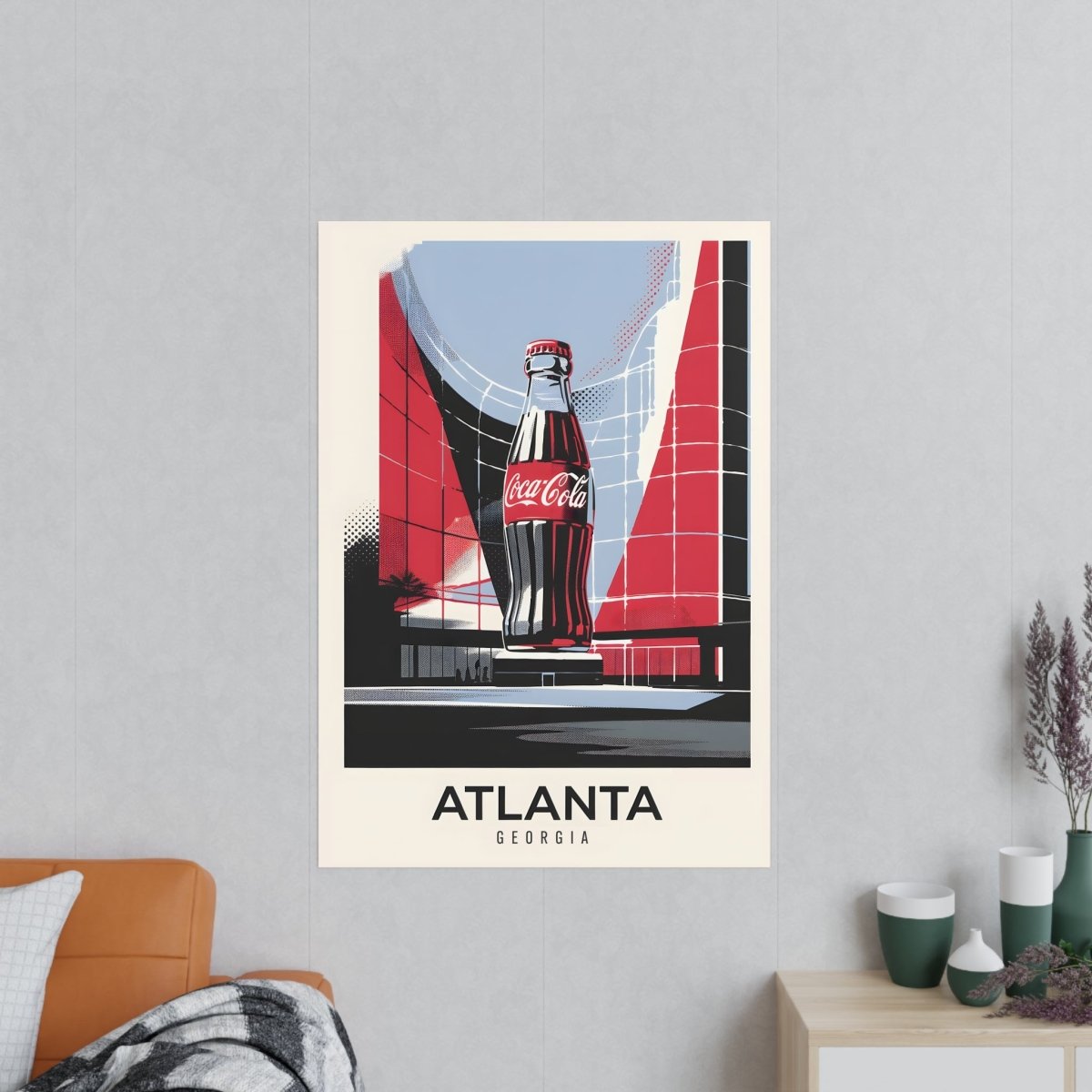 Atlanta Coca Cola Retro Poster | Vintage USA | World of Coca - Cola - Poster bei HappyHugPixels