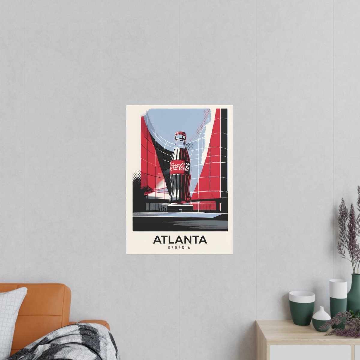 Atlanta Coca Cola Retro Poster | Vintage USA | World of Coca - Cola - Poster bei HappyHugPixels