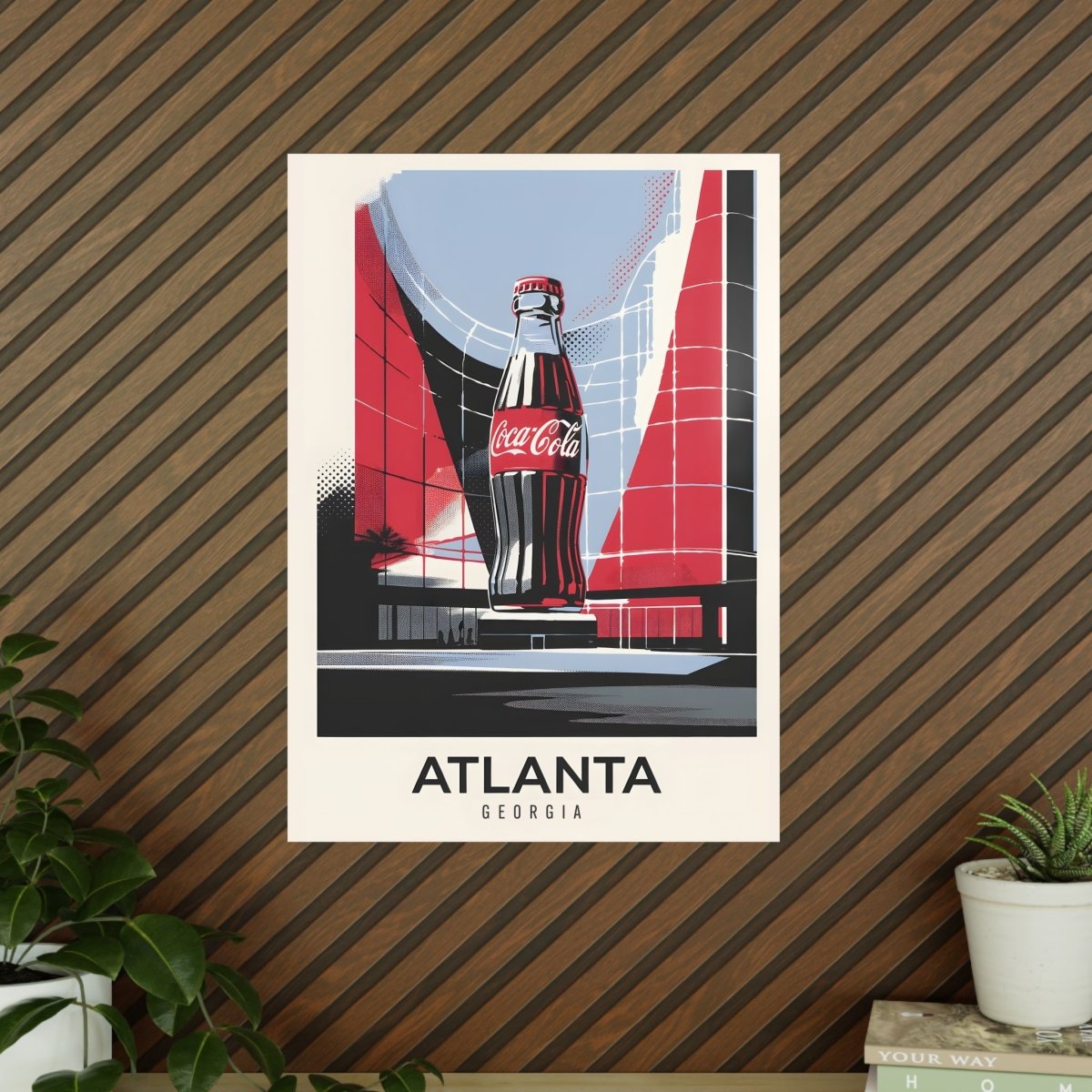 Atlanta Coca Cola Retro Poster | Vintage USA | World of Coca - Cola - Poster bei HappyHugPixels