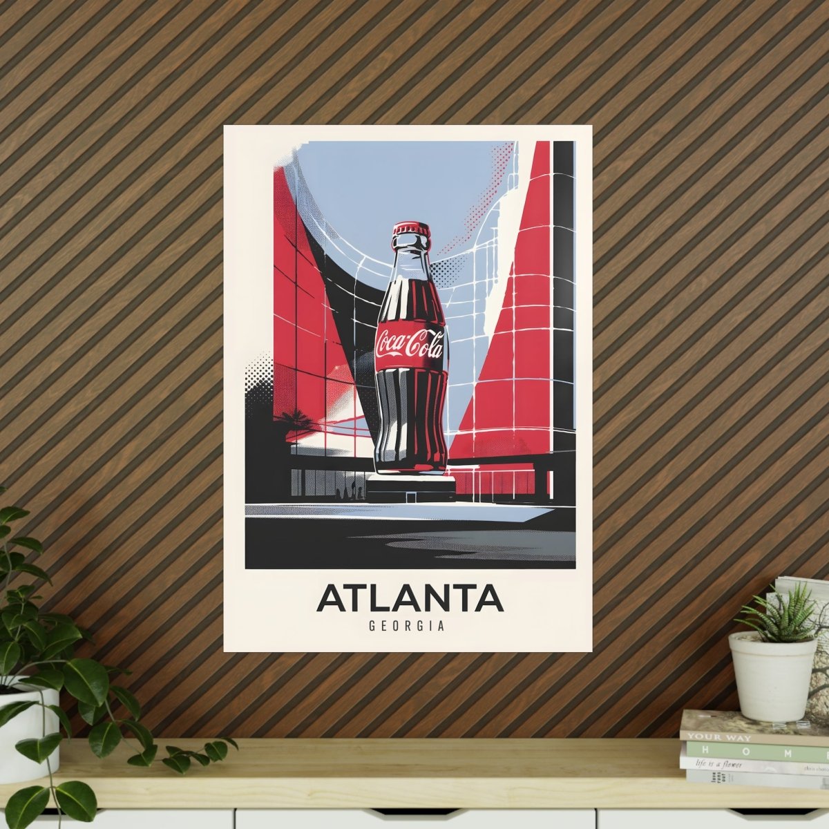 Atlanta Coca Cola Retro Poster | Vintage USA | World of Coca - Cola - Poster bei HappyHugPixels