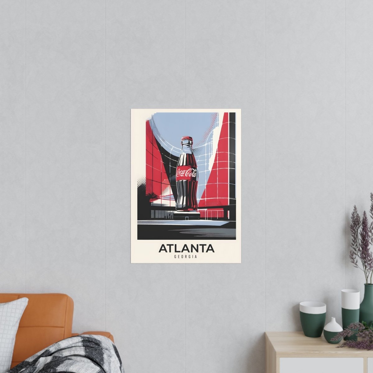 Atlanta Coca Cola Retro Poster | Vintage USA | World of Coca - Cola - Poster bei HappyHugPixels