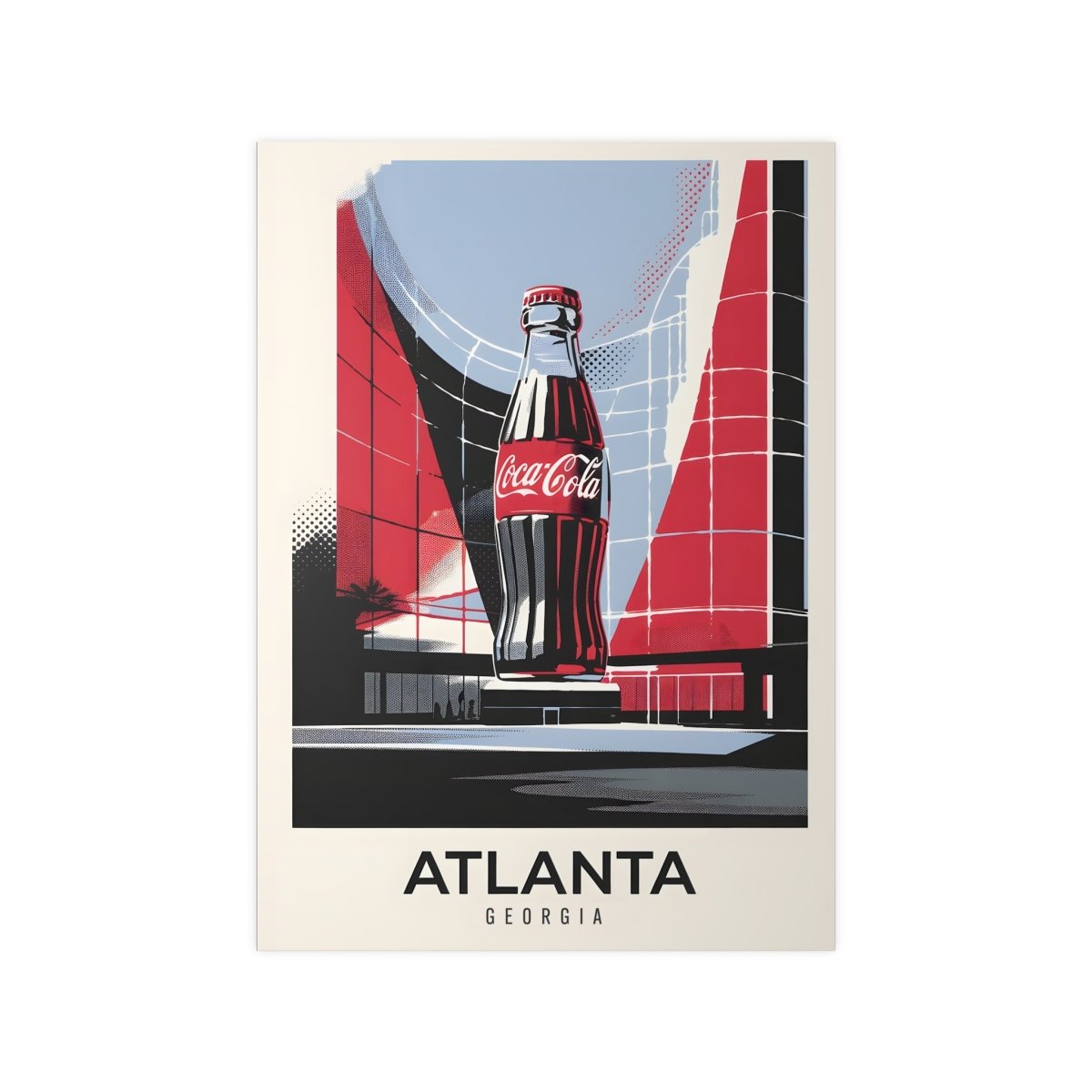 Atlanta Coca Cola Retro Poster | Vintage USA | World of Coca - Cola - Poster bei HappyHugPixels