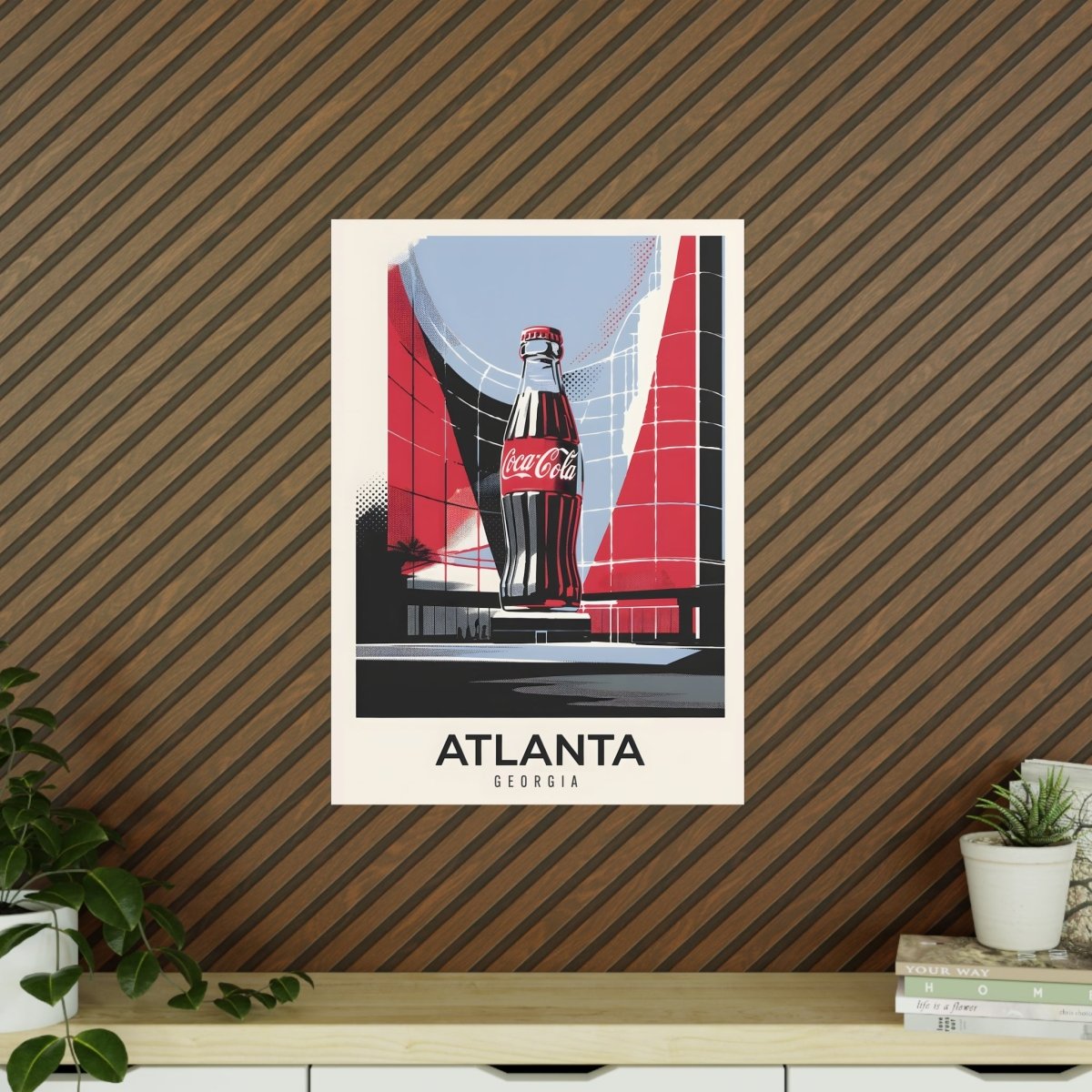 Atlanta Coca Cola Retro Poster | Vintage USA | World of Coca - Cola - Poster bei HappyHugPixels