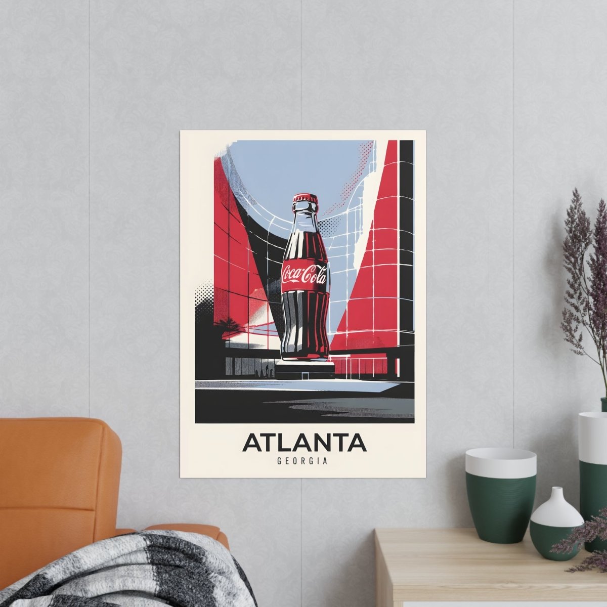 Atlanta Coca Cola Retro Poster | Vintage USA | World of Coca - Cola - Poster bei HappyHugPixels