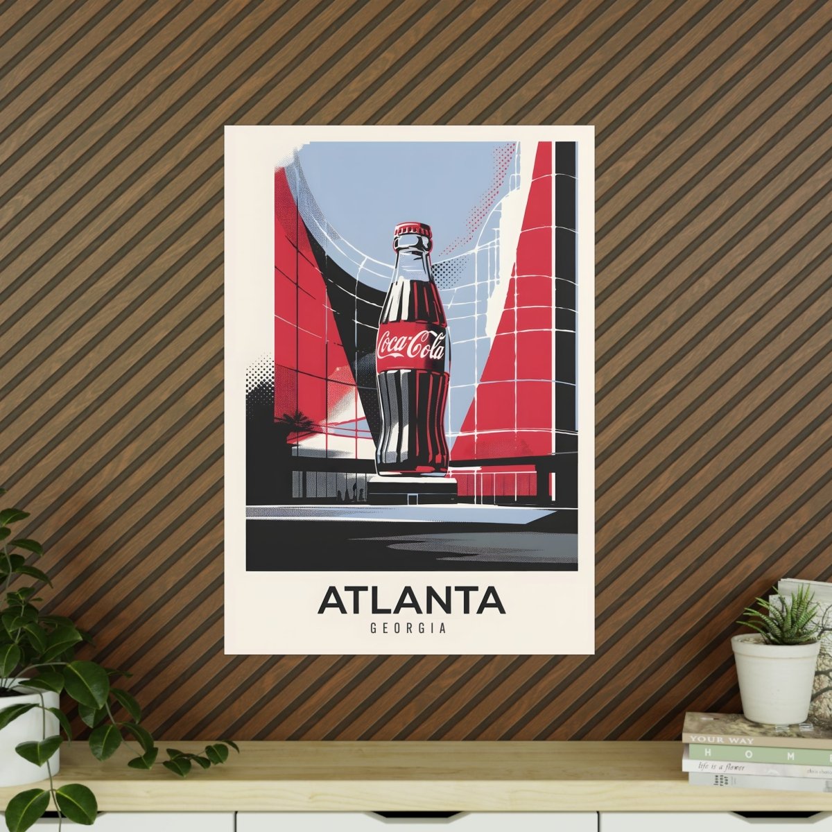 Atlanta Coca Cola Retro Poster | Vintage USA | World of Coca - Cola - Poster bei HappyHugPixels