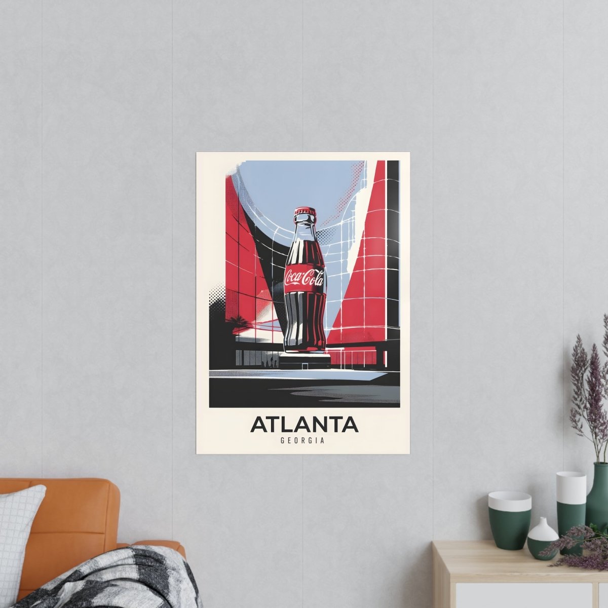 Atlanta Coca Cola Retro Poster | Vintage USA | World of Coca - Cola - Poster bei HappyHugPixels