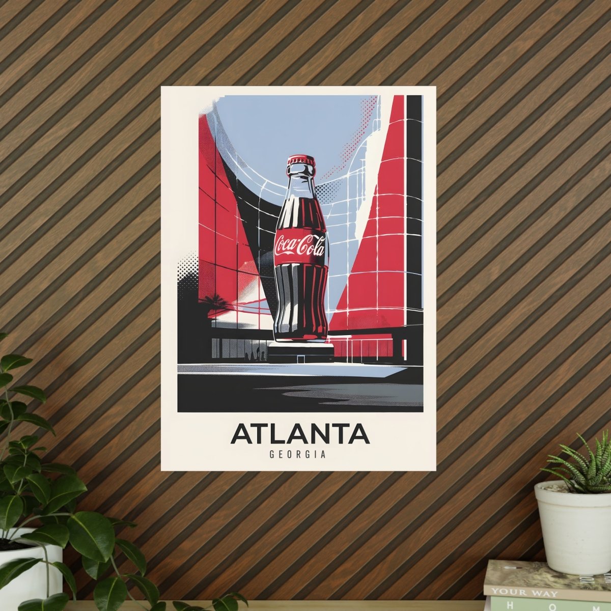 Atlanta Coca Cola Retro Poster | Vintage USA | World of Coca - Cola - Poster bei HappyHugPixels