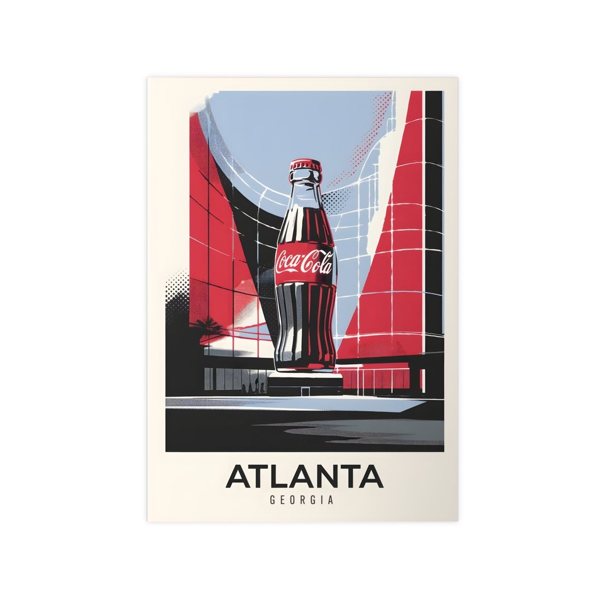 Atlanta Coca Cola Retro Poster | Vintage USA | World of Coca - Cola - Poster bei HappyHugPixels