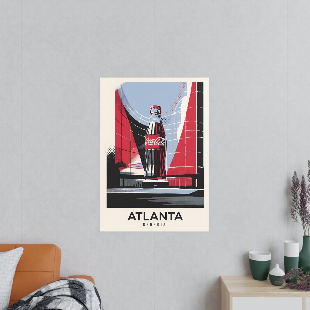 Atlanta Coca Cola Retro Poster | Vintage USA | World of Coca - Cola - Poster bei HappyHugPixels