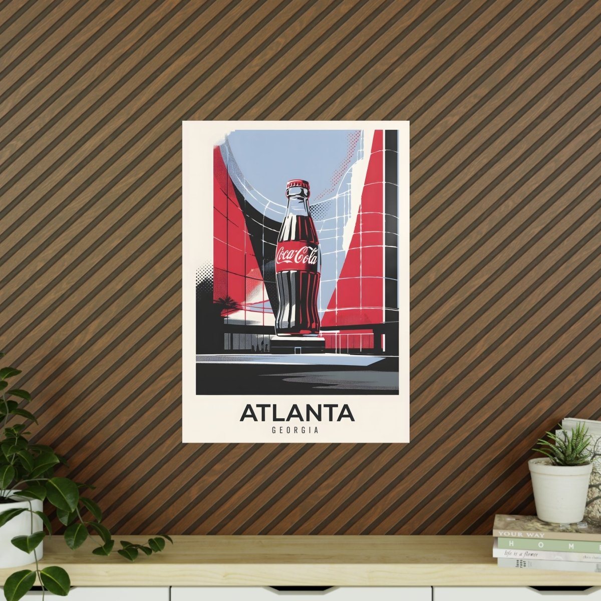 Atlanta Coca Cola Retro Poster | Vintage USA | World of Coca - Cola - Poster bei HappyHugPixels