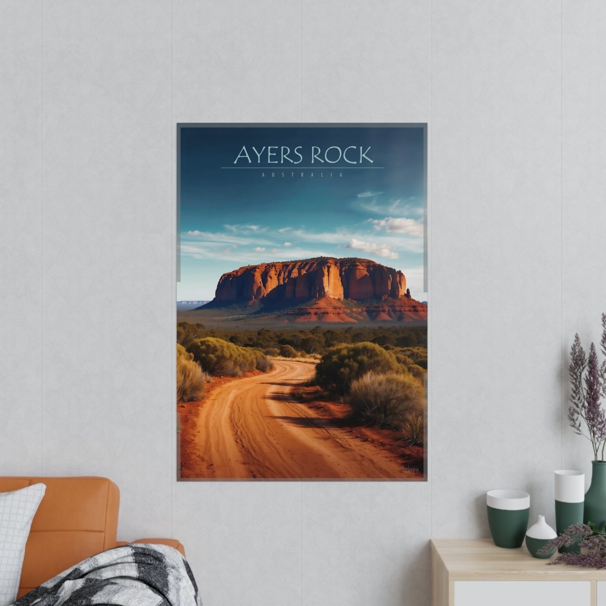 Ayers Rock Poster - Reiseerinnerung an Australien Uluru - Poster bei HappyHugPixels